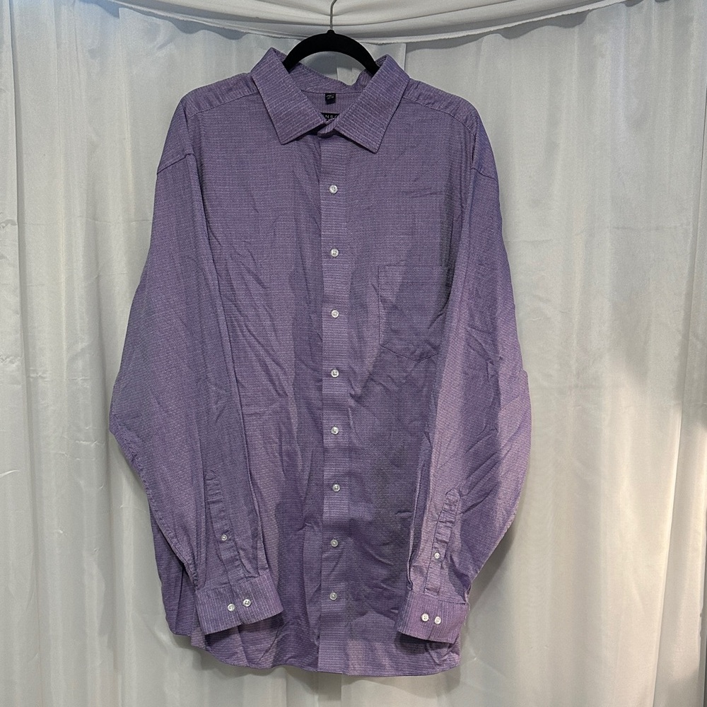 Casual Purple Button Down Shirt for Men